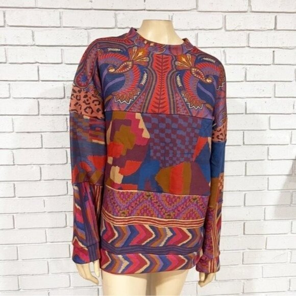 Farm Rio Women’s Mixed Prints Sweatshirt - Size Small - Picture 1 of 10